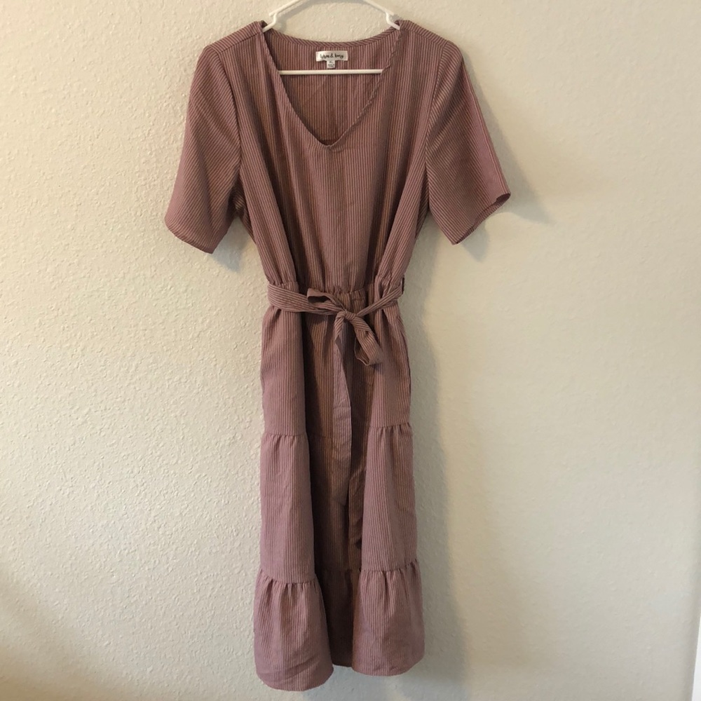 Mauve/ pink midi dress
